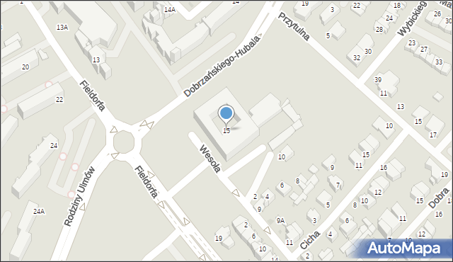 Ostrołęka, Fieldorfa-Nila Augusta Emila, gen., 15, mapa Ostrołęka