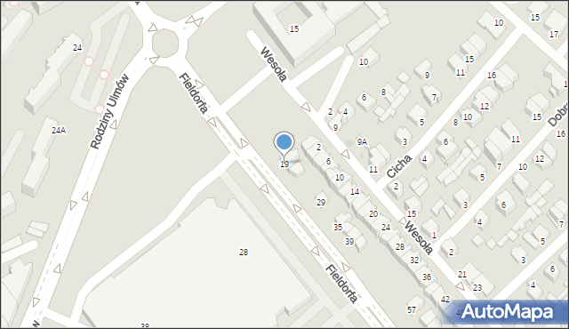 Ostrołęka, Fieldorfa-Nila Augusta Emila, gen., 19, mapa Ostrołęka