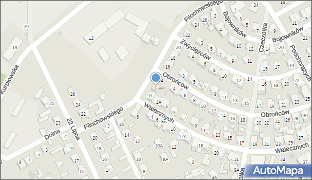 Ostrołęka, Filochowskiego-Sana Edwarda, płk., 12, mapa Ostrołęka