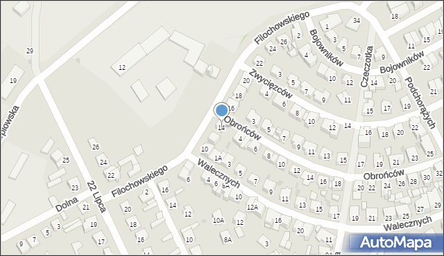 Ostrołęka, Filochowskiego-Sana Edwarda, płk., 14, mapa Ostrołęka