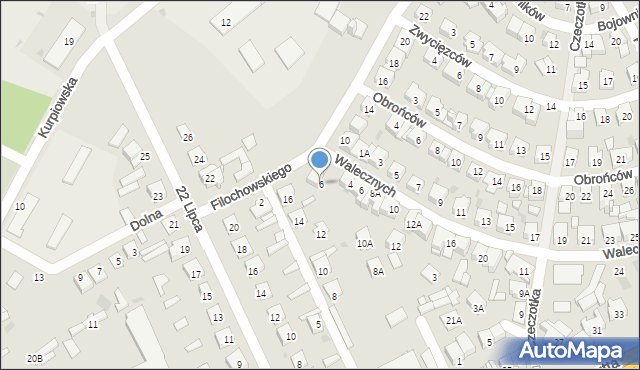 Ostrołęka, Filochowskiego-Sana Edwarda, płk., 6, mapa Ostrołęka