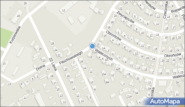 Ostrołęka, Filochowskiego-Sana Edwarda, płk., 8, mapa Ostrołęka