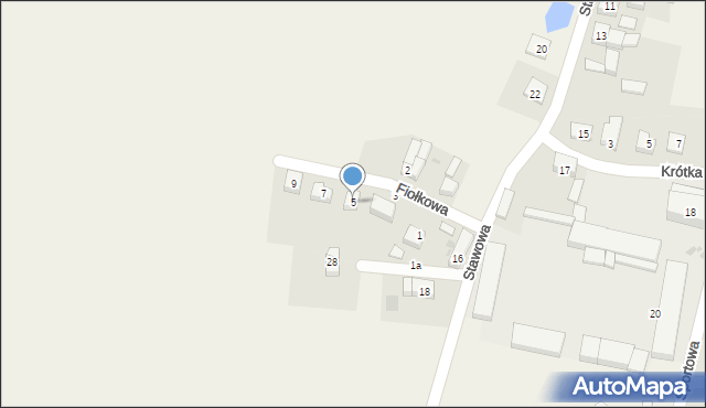 Piecowice, Fiołkowa, 5, mapa Piecowice