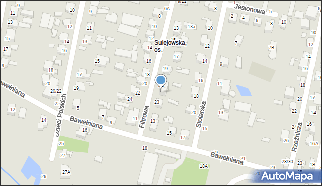 Piotrków Trybunalski, Filtrowa, 21A, mapa Piotrków Trybunalski