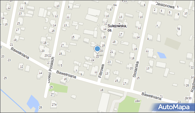 Piotrków Trybunalski, Filtrowa, 22, mapa Piotrków Trybunalski