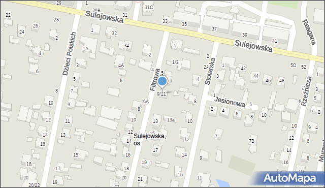 Piotrków Trybunalski, Filtrowa, 9, mapa Piotrków Trybunalski