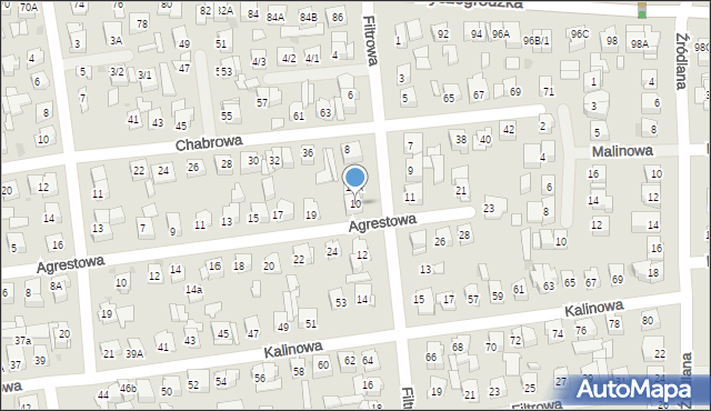 Płock, Filtrowa, 10, mapa Płock