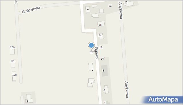 Podolszyn Nowy, Figowa, 11, mapa Podolszyn Nowy