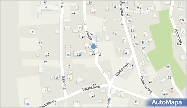 Podzamcze, Firleja, 21, mapa Podzamcze