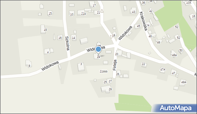 Podzamcze, Firleja, 24, mapa Podzamcze