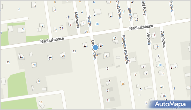 Popowo-Parcele, Filipa Czarnego, 11a, mapa Popowo-Parcele