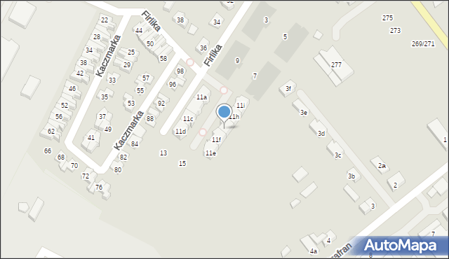 Poznań, Firlika Franciszka, 11g, mapa Poznania