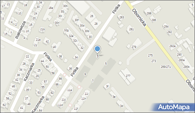 Poznań, Firlika Franciszka, 3, mapa Poznania
