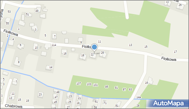 Przeginia Duchowna, Fiołkowa, 24, mapa Przeginia Duchowna