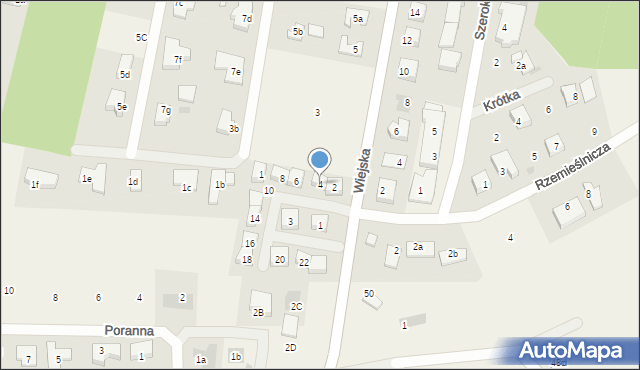 Pucice, Fiołkowa, 4, mapa Pucice