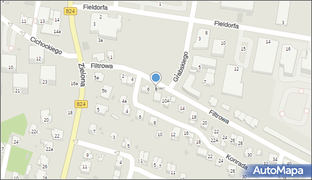 Puławy, Filtrowa, 8, mapa Puław