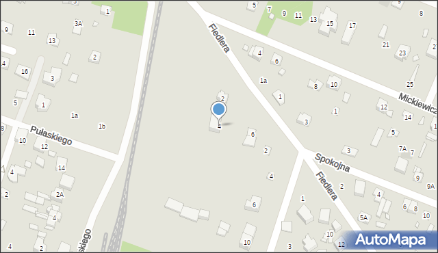 Puszczykowo, Fiedlera Arkadego, 4, mapa Puszczykowo
