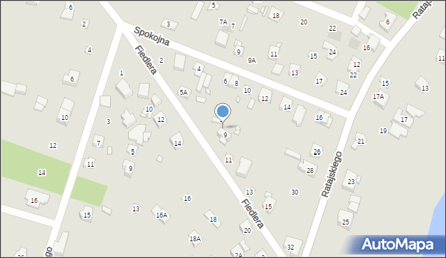 Puszczykowo, Fiedlera Arkadego, 7, mapa Puszczykowo