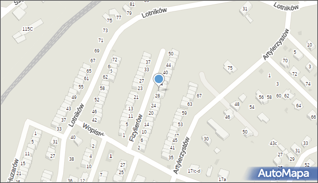 Radzionków, Fizylierów, 30, mapa Radzionków