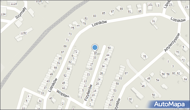 Radzionków, Fizylierów, 35, mapa Radzionków