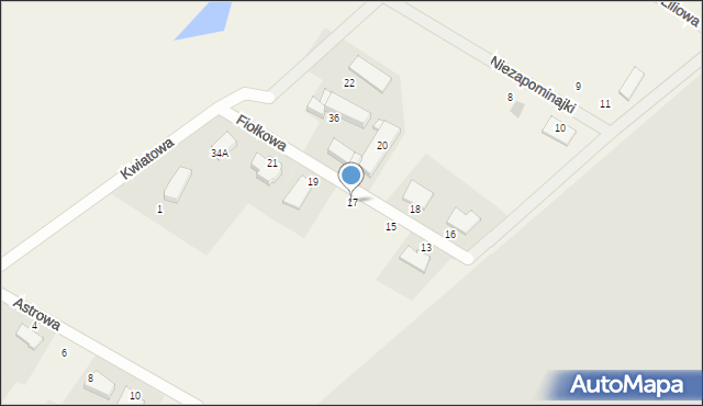 Rębiechowo, Fiołkowa, 17, mapa Rębiechowo