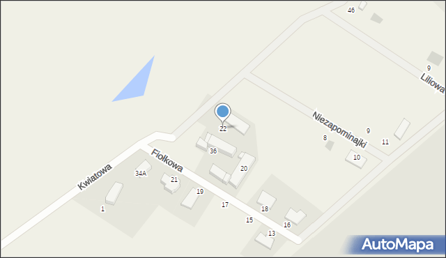 Rębiechowo, Fiołkowa, 22, mapa Rębiechowo