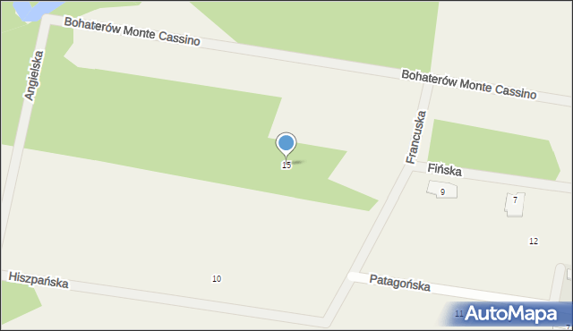 Siedliska, Fińska, 15, mapa Siedliska