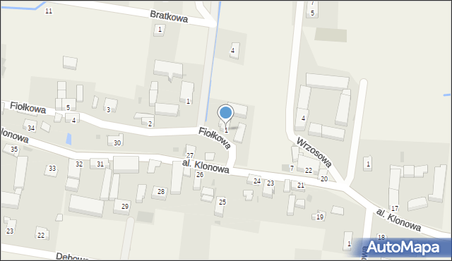 Siedliska, Fiołkowa, 1, mapa Siedliska