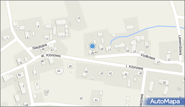 Siedliska, Fiołkowa, 19, mapa Siedliska