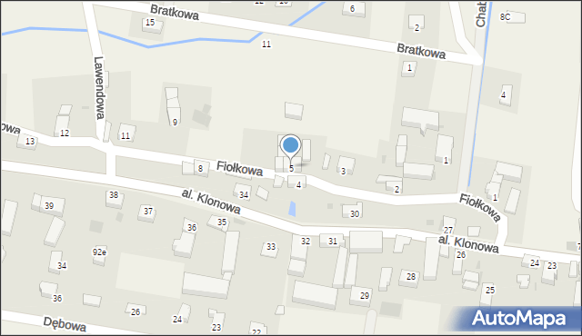 Siedliska, Fiołkowa, 5, mapa Siedliska