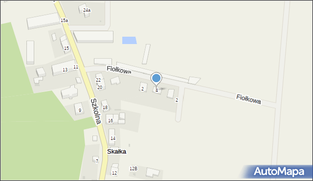 Skałka, Fiołkowa, 4, mapa Skałka