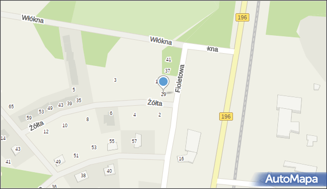 Sława Wielkopolska, Fioletowa, 29, mapa Sława Wielkopolska