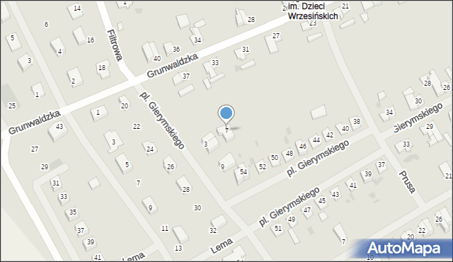 Sławno, Filtrowa, 7, mapa Sławno