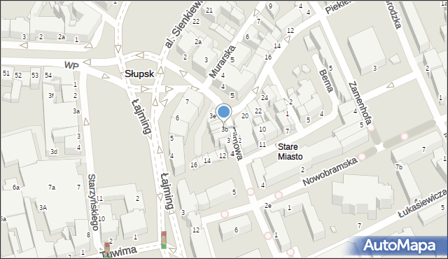 Słupsk, Filmowa, 3b, mapa Słupska