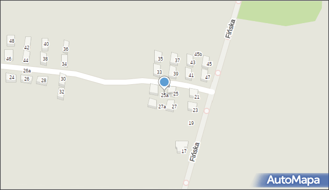 Słupsk, Fińska, 25a, mapa Słupska
