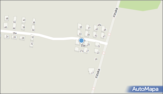 Słupsk, Fińska, 25b, mapa Słupska
