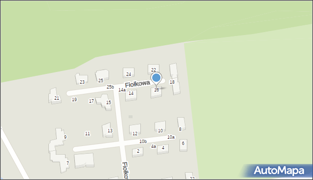 Słupsk, Fiołkowa, 16, mapa Słupska