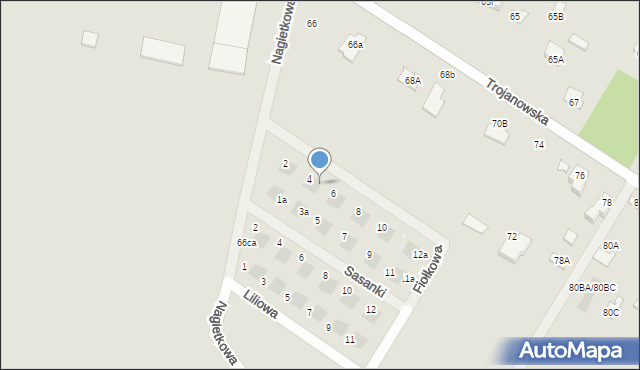 Sochaczew, Fiołkowa, 4a, mapa Sochaczew