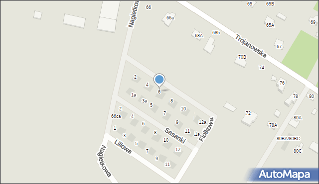 Sochaczew, Fiołkowa, 6, mapa Sochaczew