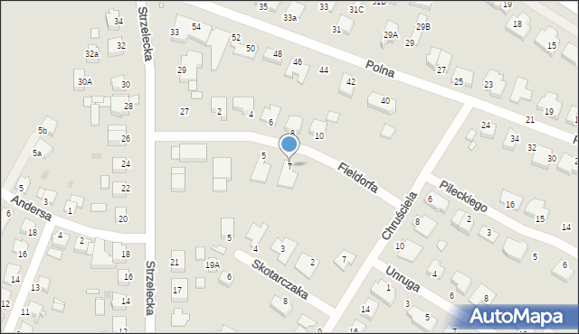 Środa Wielkopolska, Fieldorfa-Nila Augusta Emila, gen., 7, mapa Środa Wielkopolska