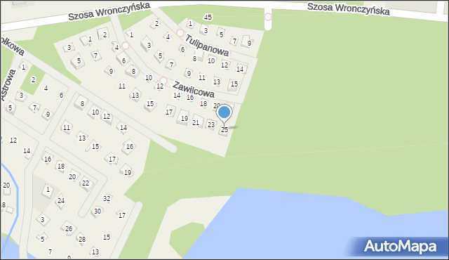 Stęszewko, Fiołkowa, 25, mapa Stęszewko