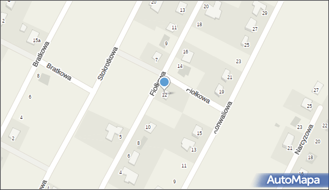 Sulnowo, Fiołkowa, 12, mapa Sulnowo