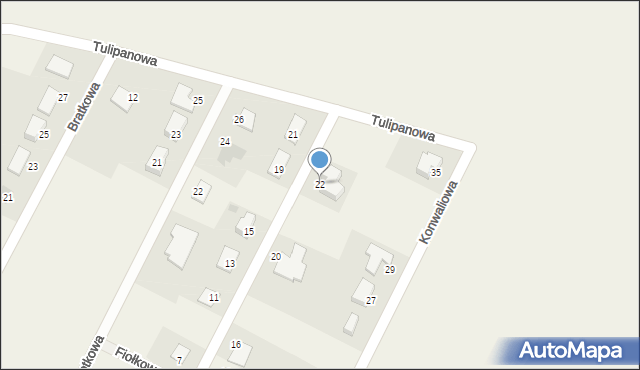 Sulnowo, Fiołkowa, 22, mapa Sulnowo