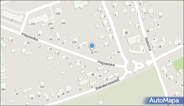 Suwałki, Filipowska, 6, mapa Suwałk