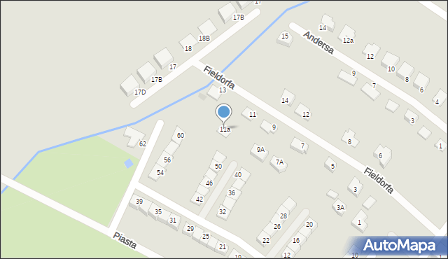 Świebodzice, Fieldorfa-Nila Augusta Emila, gen., 11a, mapa Świebodzice