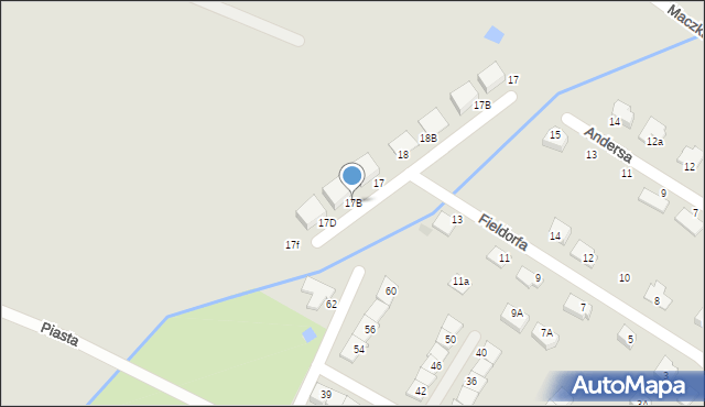 Świebodzice, Fieldorfa-Nila Augusta Emila, gen., 17B, mapa Świebodzice