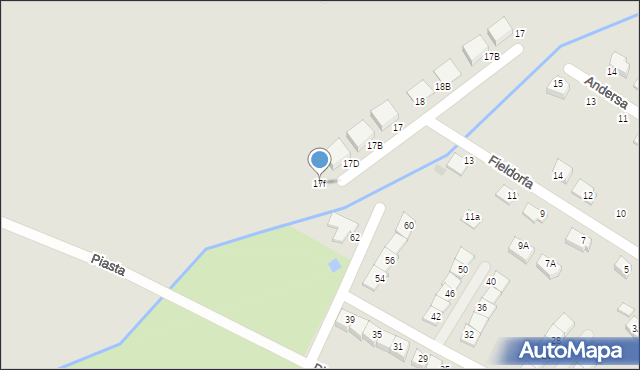 Świebodzice, Fieldorfa-Nila Augusta Emila, gen., 17f, mapa Świebodzice