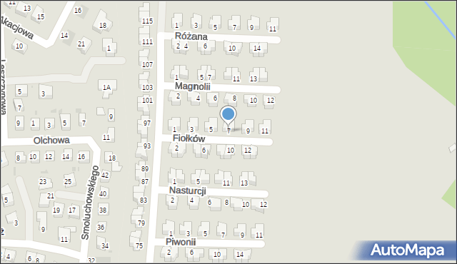 Świętochłowice, Fiołków, 7, mapa Świętochłowice
