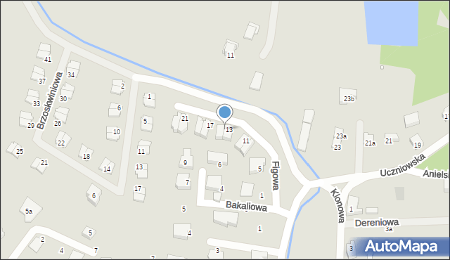 Szczecin, Figowa, 15, mapa Szczecina