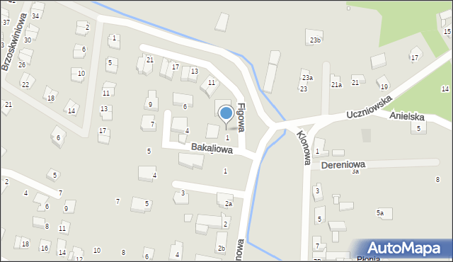 Szczecin, Figowa, 3, mapa Szczecina